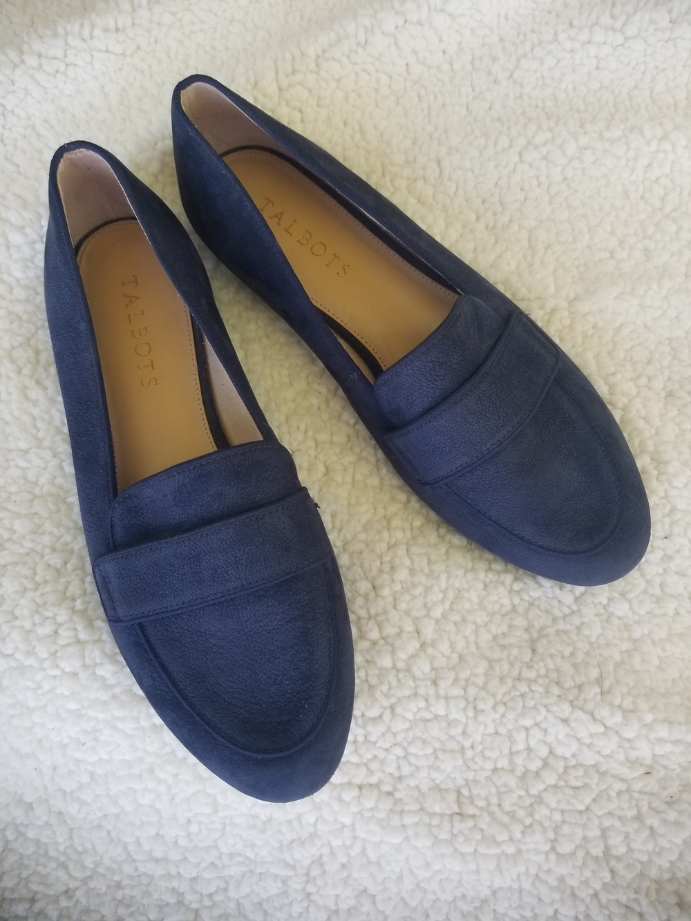 Talbots Navy Suede Penny Loafers - Picture 8 of 8